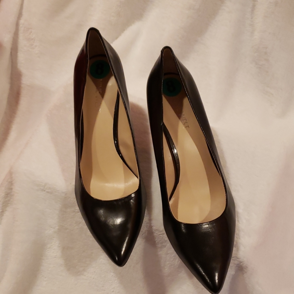 Black leather shoes